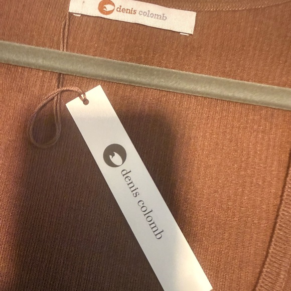 Brown Ribbed Tank Top 100 % cashmere - Picture 2 of 5